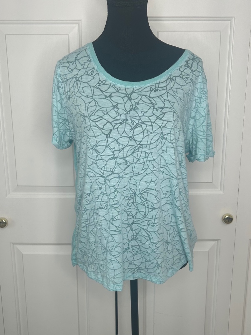 Columbia Lakefront Trail Crew Neck Short Sleeve T-shirt in Teal Size L